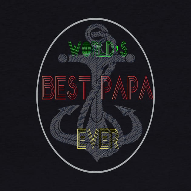 funny world's best papa ever, Funny white Fathers Day, husband by Wa-DeSiGn-DZ